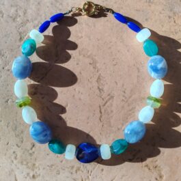 Collier Idunn bleu glacier