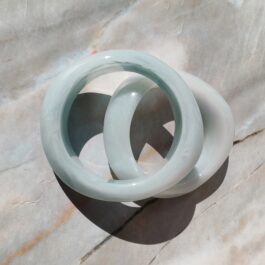 bracelet jonc résine bleu pastel